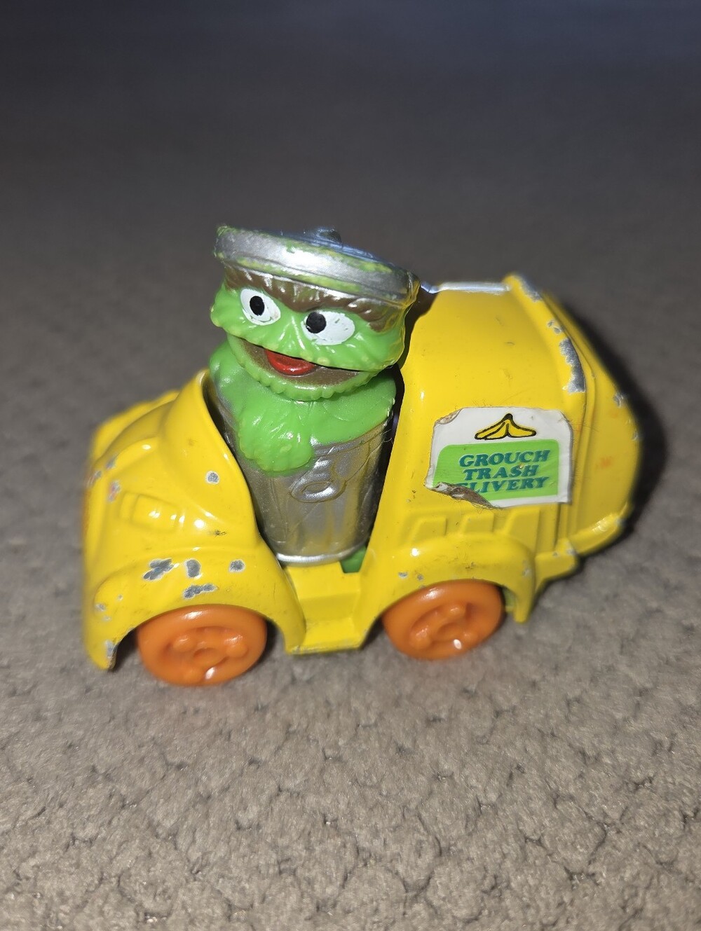 Oscar the Grouch Muppet Trash Truck diecast Playschool 1982 Toy Sesame Street